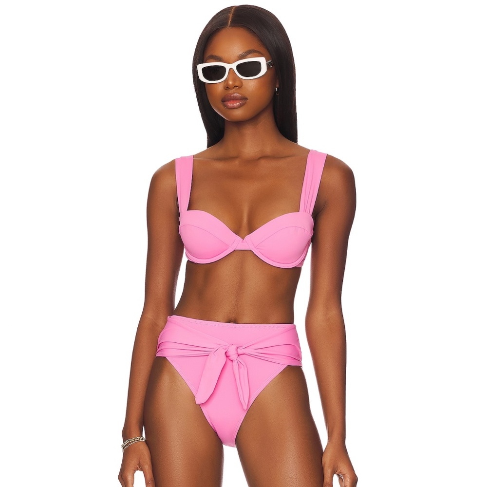 WeWoreWhat Claudia Bikini Top in Bubblegum Pink
